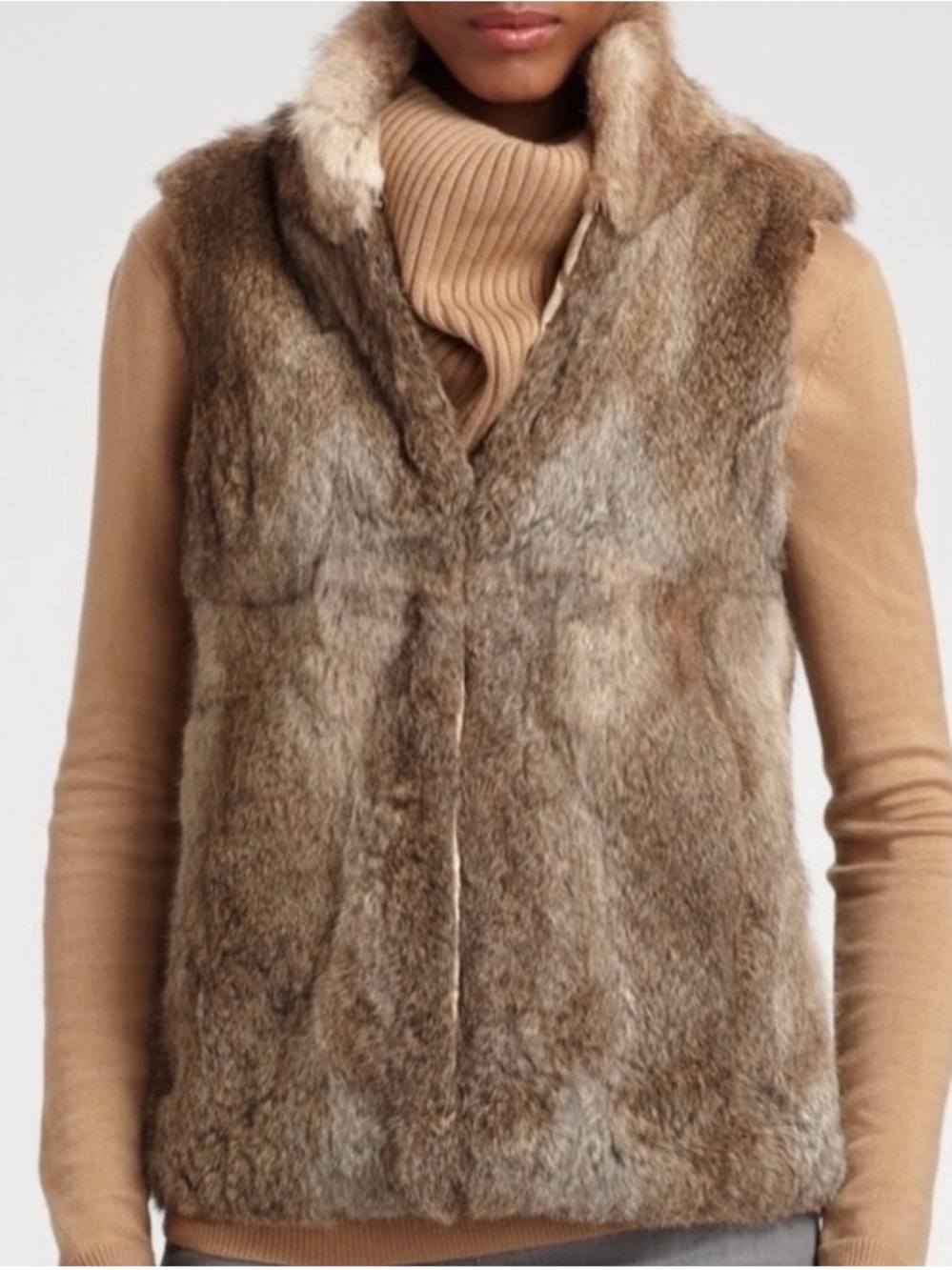 Pologeorgis Rabbit Fur Vest - Size Small